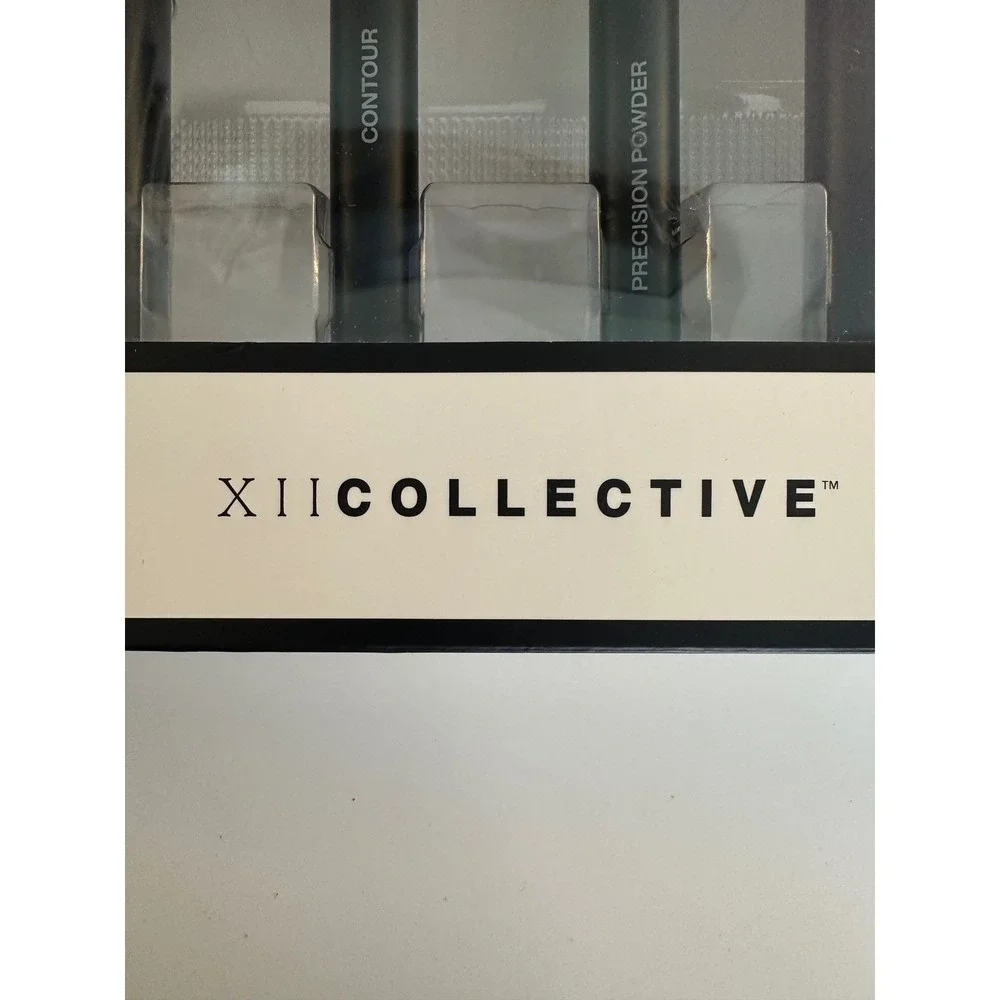 XII Collective Black 10 Piece Professional Makeup Brush Set OS New in Box!